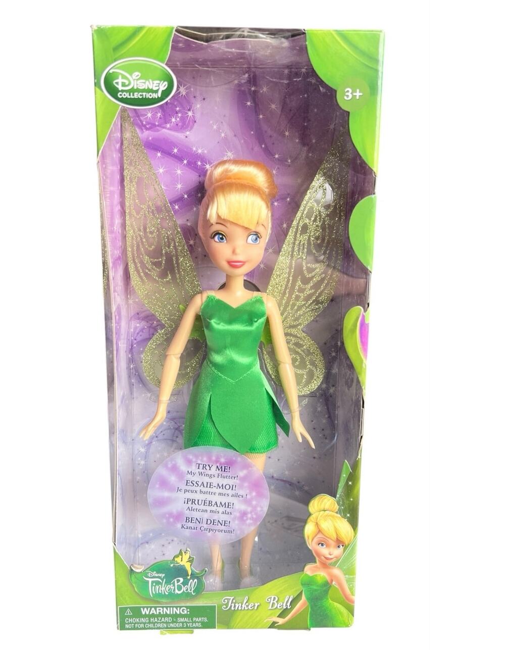 Disney Collection Tinkerbell Glitter Flutter Wings Fairies 11" Doll Toy
